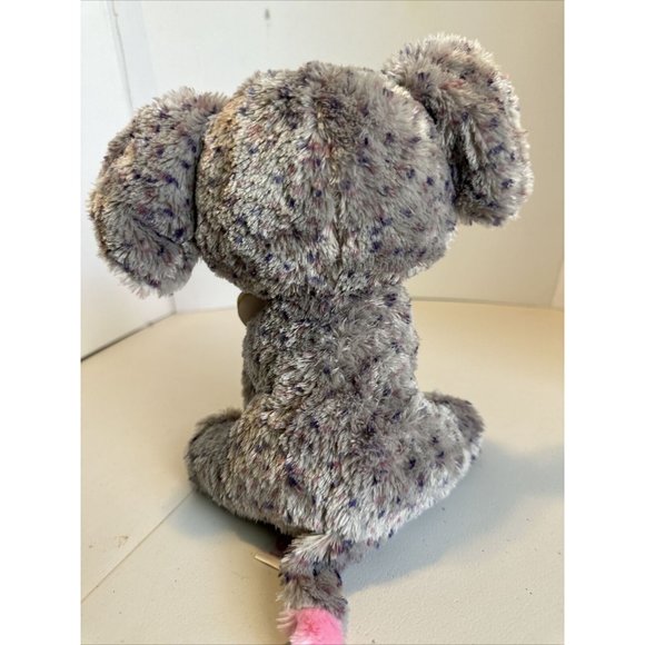 Ty SPECKS the Speckled Grey Elephant 9 Inch Beanie Boos Grey Pink Glitter W Tag - Picture 8 of 14